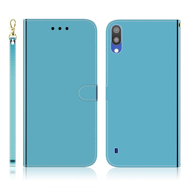 For Galaxy A10 / M10 Imitated Mirror Surface Horizontal Flip Leather Case with Holder & Card Slots & Wallet & Lanyard