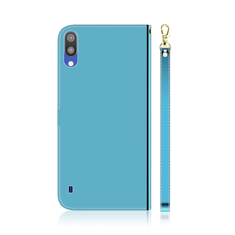 For Galaxy A10 / M10 Imitated Mirror Surface Horizontal Flip Leather Case with Holder & Card Slots & Wallet & Lanyard