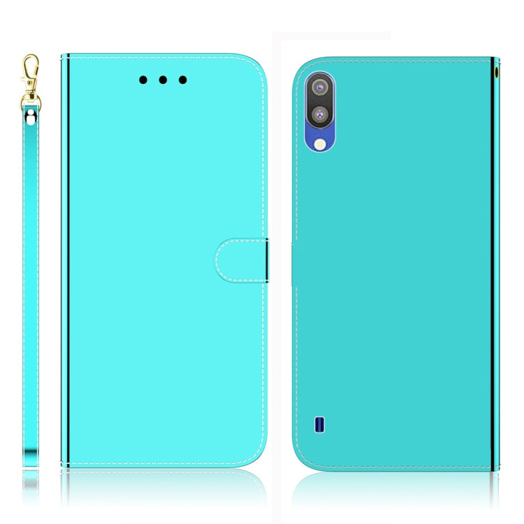 For Galaxy A10 / M10 Imitated Mirror Surface Horizontal Flip Leather Case with Holder & Card Slots & Wallet & Lanyard