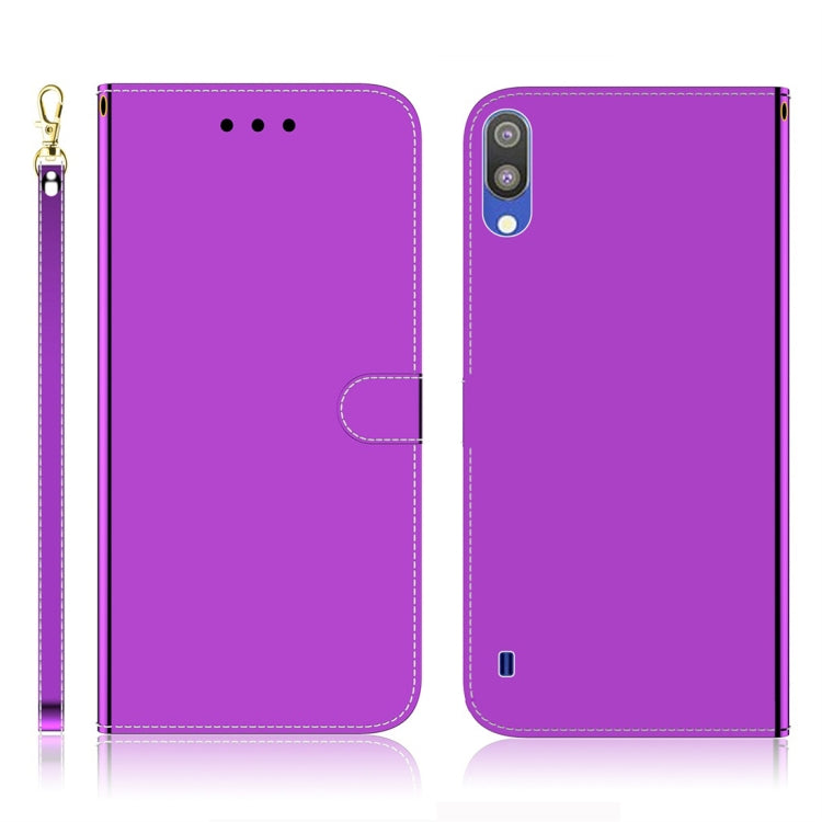 For Galaxy A10 / M10 Imitated Mirror Surface Horizontal Flip Leather Case with Holder & Card Slots & Wallet & Lanyard