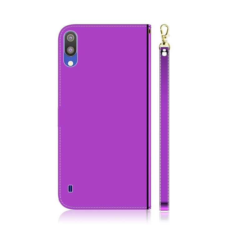 For Galaxy A10 / M10 Imitated Mirror Surface Horizontal Flip Leather Case with Holder & Card Slots & Wallet & Lanyard