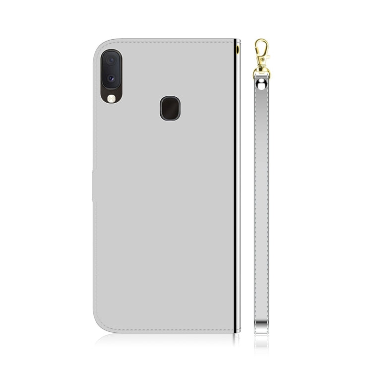 For Galaxy A20e Imitated Mirror Surface Horizontal Flip Leather Case with Holder & Card Slots & Wallet & Lanyard