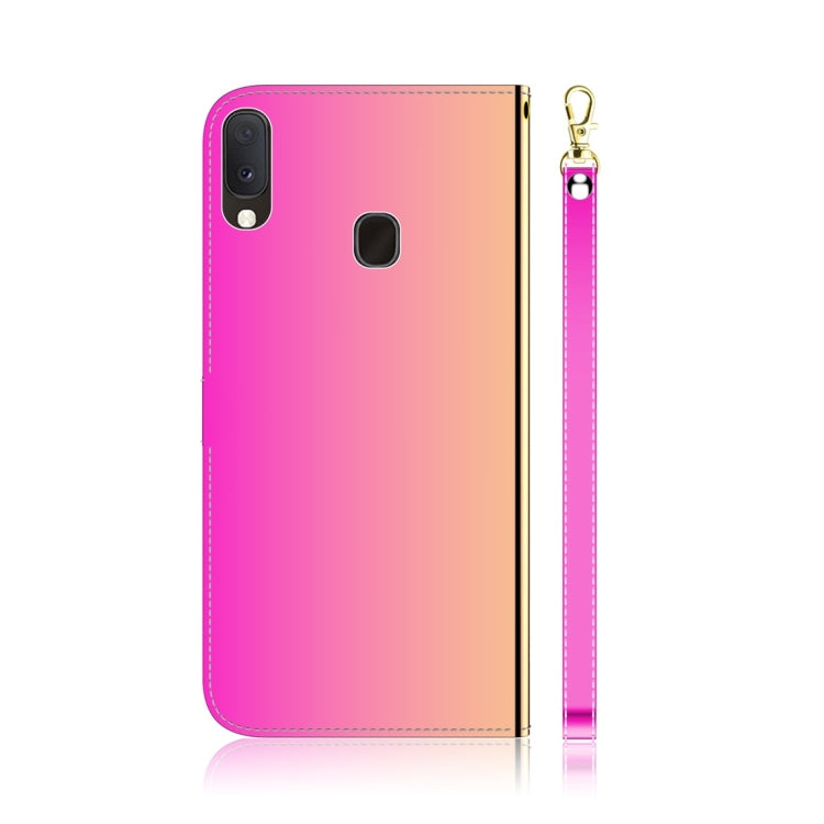For Galaxy A20e Imitated Mirror Surface Horizontal Flip Leather Case with Holder & Card Slots & Wallet & Lanyard