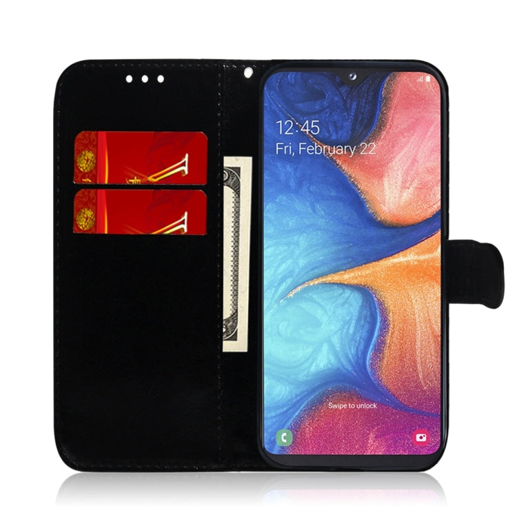 For Galaxy A20e Imitated Mirror Surface Horizontal Flip Leather Case with Holder & Card Slots & Wallet & Lanyard