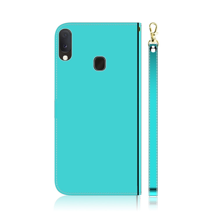 For Galaxy A20e Imitated Mirror Surface Horizontal Flip Leather Case with Holder & Card Slots & Wallet & Lanyard