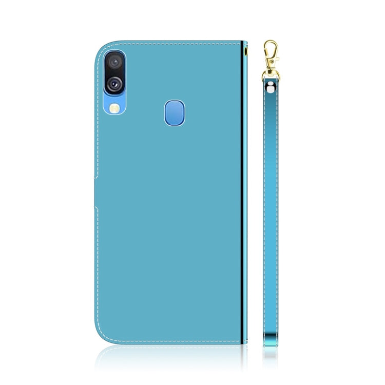 For Galaxy A40 Imitated Mirror Surface Horizontal Flip Leather Case with Holder & Card Slots & Wallet & Lanyard