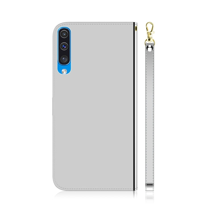 For Galaxy A50 Imitated Mirror Surface Horizontal Flip Leather Case with Holder & Card Slots & Wallet & Lanyard