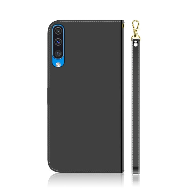 For Galaxy A50 Imitated Mirror Surface Horizontal Flip Leather Case with Holder & Card Slots & Wallet & Lanyard