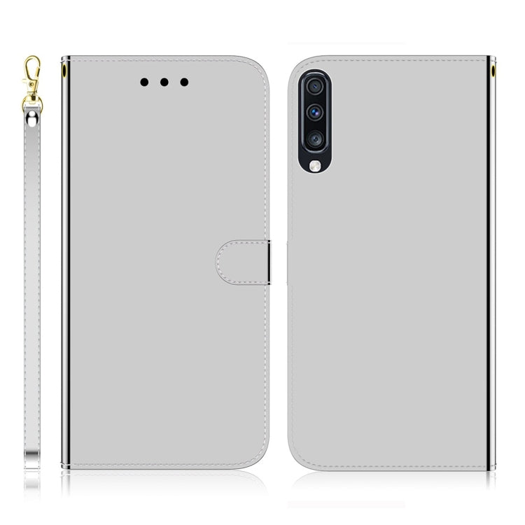 For Galaxy A70 Imitated Mirror Surface Horizontal Flip Leather Case with Holder & Card Slots & Wallet & Lanyard