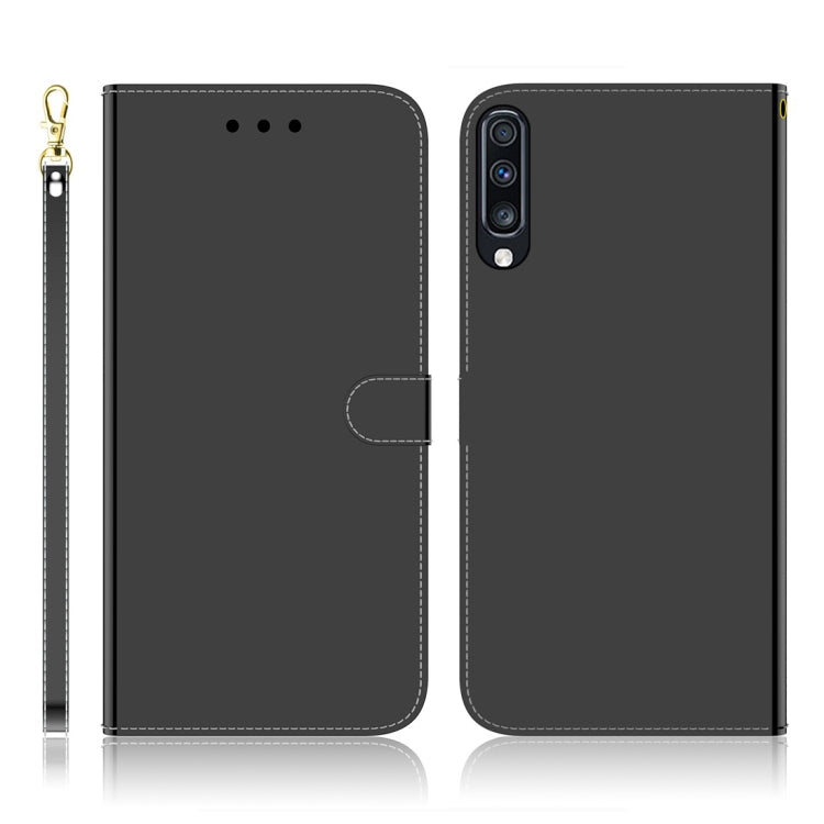 For Galaxy A70 Imitated Mirror Surface Horizontal Flip Leather Case with Holder & Card Slots & Wallet & Lanyard