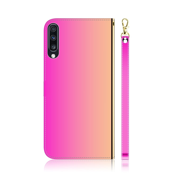 For Galaxy A70 Imitated Mirror Surface Horizontal Flip Leather Case with Holder & Card Slots & Wallet & Lanyard