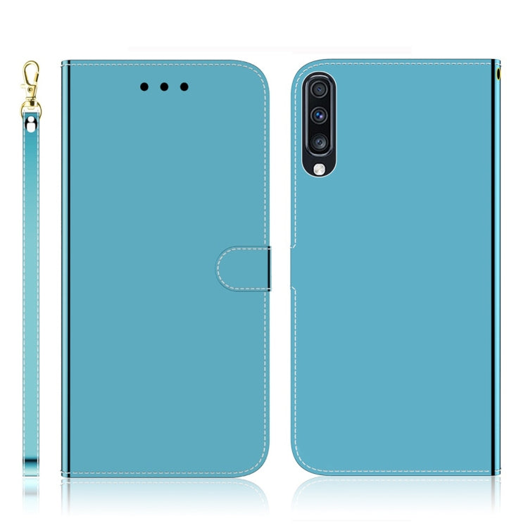 For Galaxy A70 Imitated Mirror Surface Horizontal Flip Leather Case with Holder & Card Slots & Wallet & Lanyard