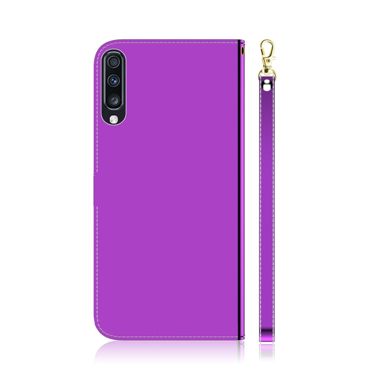 For Galaxy A70 Imitated Mirror Surface Horizontal Flip Leather Case with Holder & Card Slots & Wallet & Lanyard