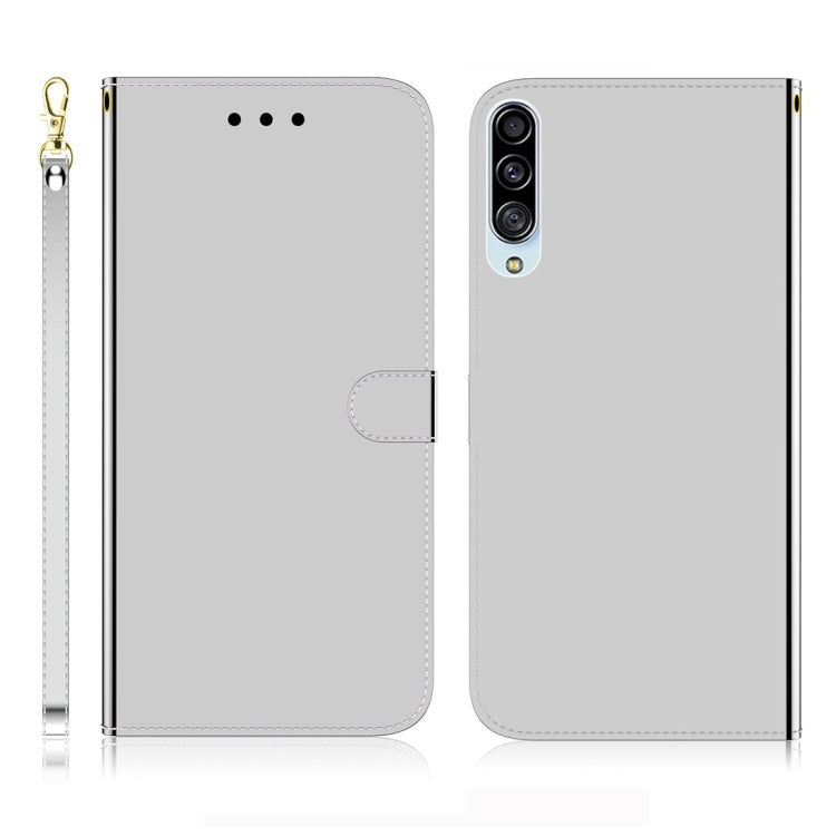 For Galaxy A90 5G Imitated Mirror Surface Horizontal Flip Leather Case with Holder & Card Slots & Wallet & Lanyard