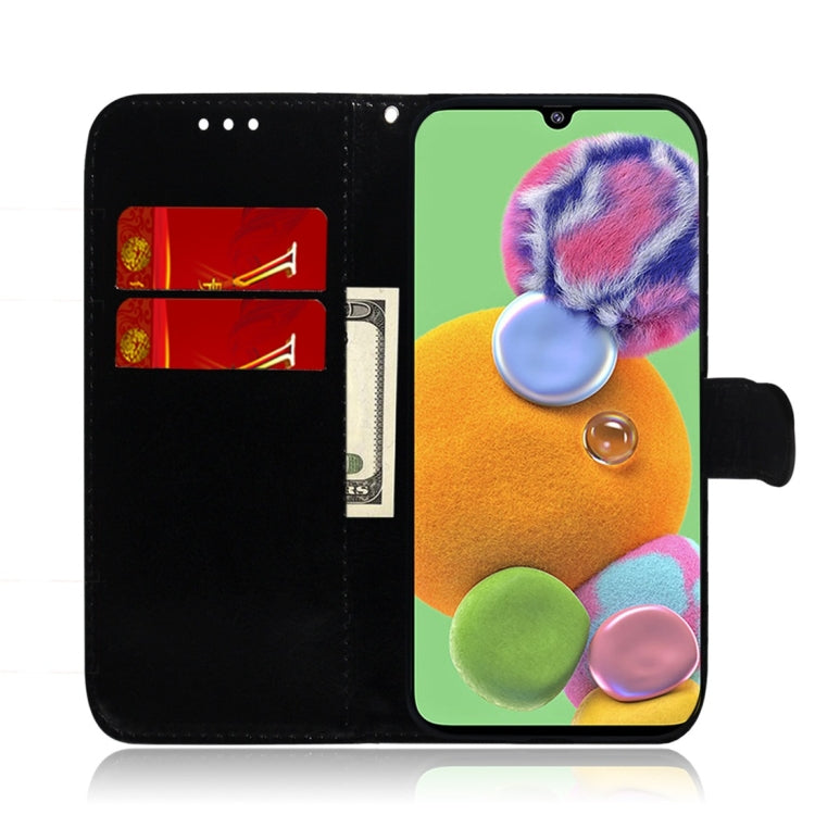 For Galaxy A90 5G Imitated Mirror Surface Horizontal Flip Leather Case with Holder & Card Slots & Wallet & Lanyard