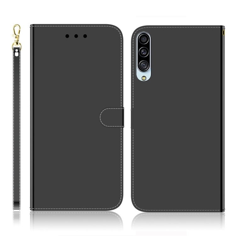 For Galaxy A90 5G Imitated Mirror Surface Horizontal Flip Leather Case with Holder & Card Slots & Wallet & Lanyard