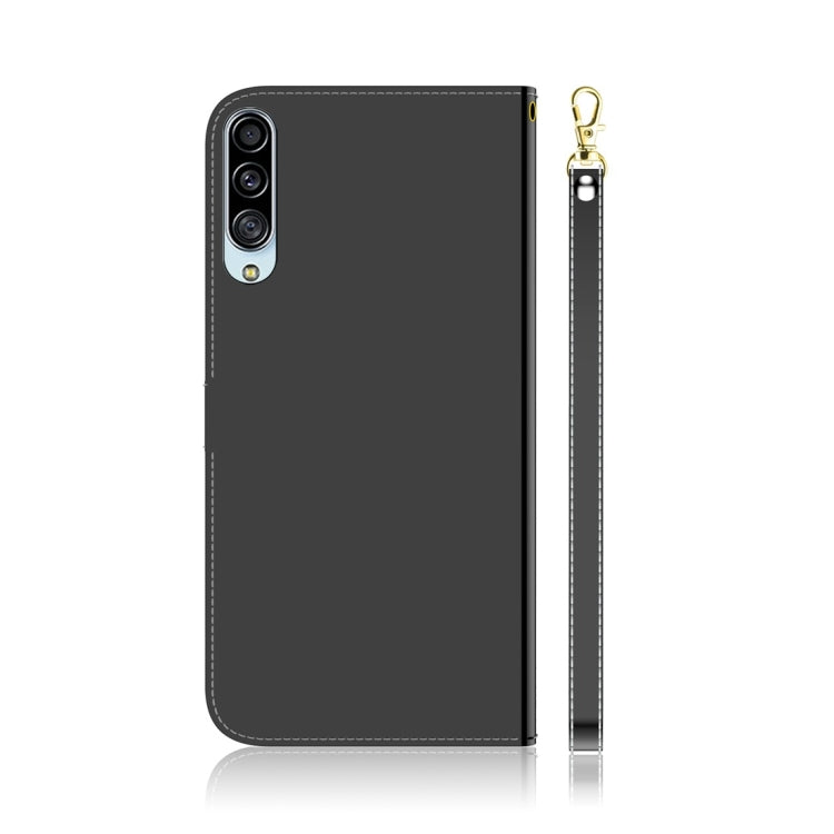 For Galaxy A90 5G Imitated Mirror Surface Horizontal Flip Leather Case with Holder & Card Slots & Wallet & Lanyard