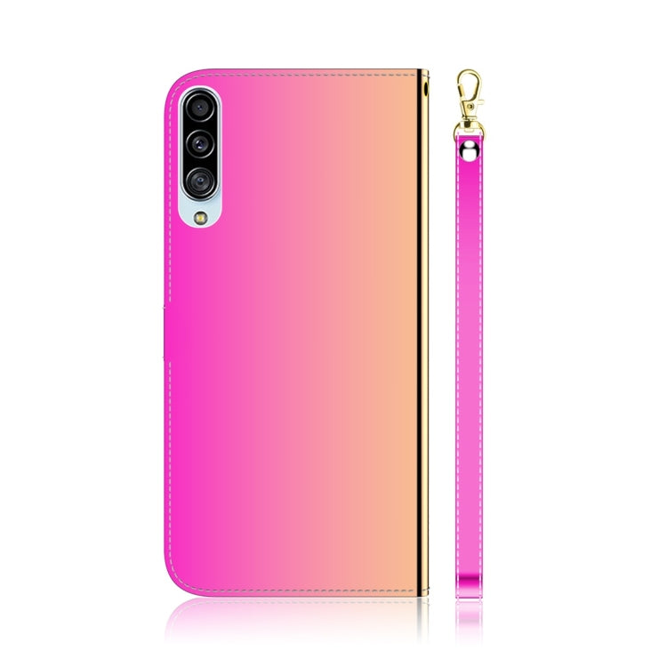 For Galaxy A90 5G Imitated Mirror Surface Horizontal Flip Leather Case with Holder & Card Slots & Wallet & Lanyard