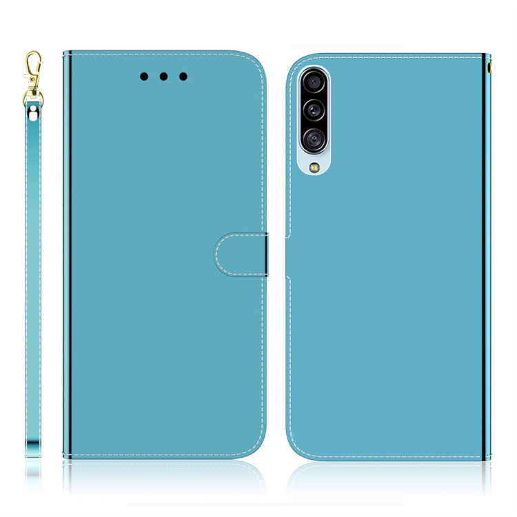For Galaxy A90 5G Imitated Mirror Surface Horizontal Flip Leather Case with Holder & Card Slots & Wallet & Lanyard