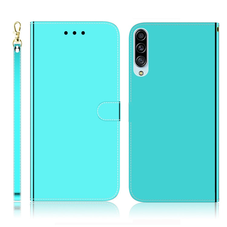 For Galaxy A90 5G Imitated Mirror Surface Horizontal Flip Leather Case with Holder & Card Slots & Wallet & Lanyard