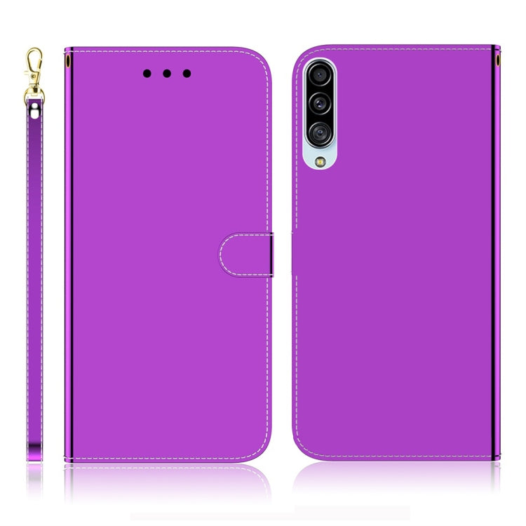 For Galaxy A90 5G Imitated Mirror Surface Horizontal Flip Leather Case with Holder & Card Slots & Wallet & Lanyard
