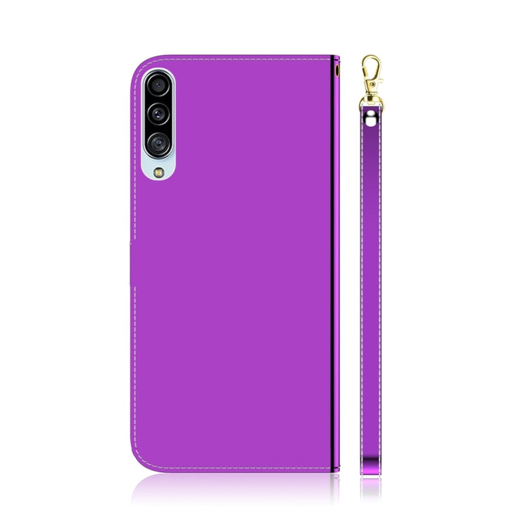 For Galaxy A90 5G Imitated Mirror Surface Horizontal Flip Leather Case with Holder & Card Slots & Wallet & Lanyard
