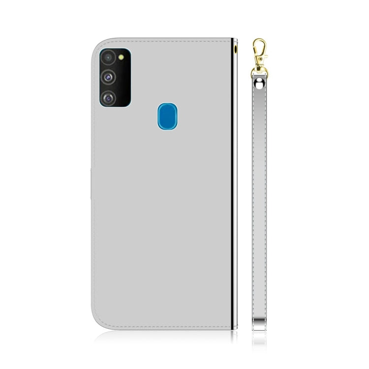 For Galaxy M30s Imitated Mirror Surface Horizontal Flip Leather Case with Holder & Card Slots & Wallet & Lanyard