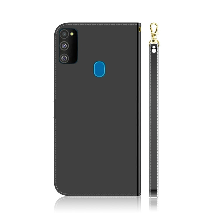 For Galaxy M30s Imitated Mirror Surface Horizontal Flip Leather Case with Holder & Card Slots & Wallet & Lanyard