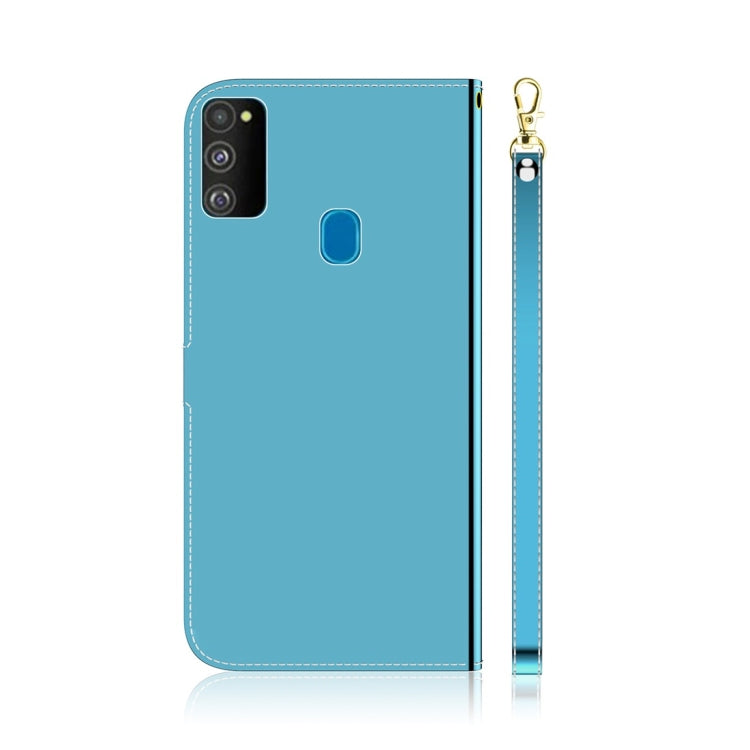 For Galaxy M30s Imitated Mirror Surface Horizontal Flip Leather Case with Holder & Card Slots & Wallet & Lanyard