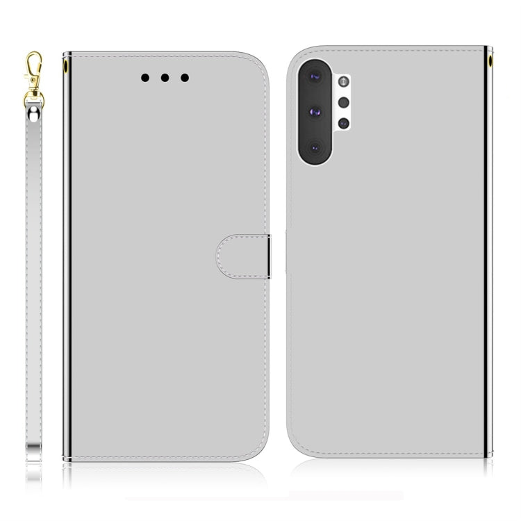 For Galaxy Note 10+ Imitated Mirror Surface Horizontal Flip Leather Case with Holder & Card Slots & Wallet & Lanyard