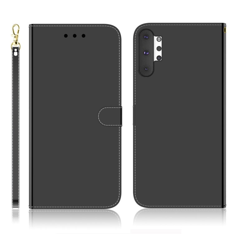 For Galaxy Note 10+ Imitated Mirror Surface Horizontal Flip Leather Case with Holder & Card Slots & Wallet & Lanyard