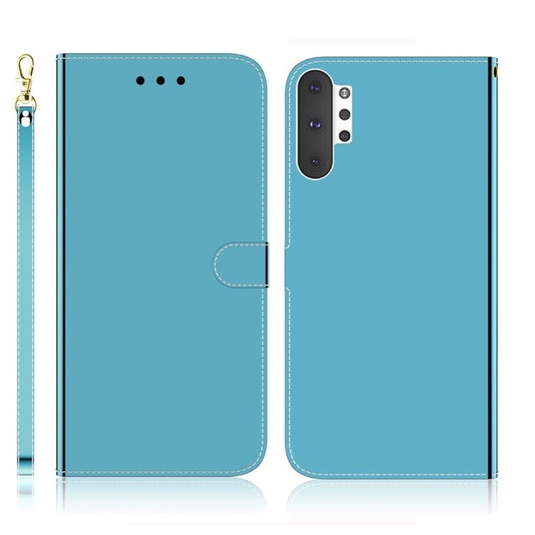 For Galaxy Note 10+ Imitated Mirror Surface Horizontal Flip Leather Case with Holder & Card Slots & Wallet & Lanyard