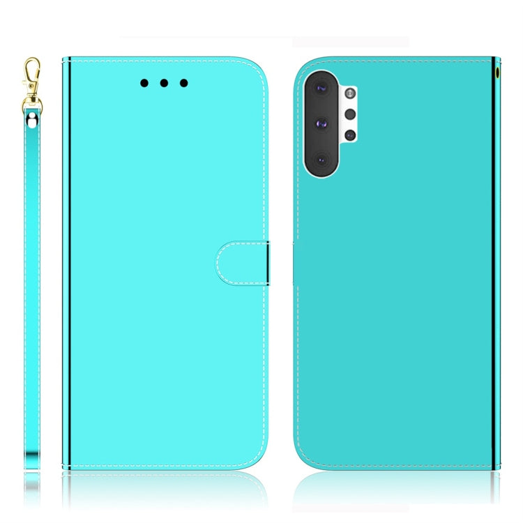 For Galaxy Note 10+ Imitated Mirror Surface Horizontal Flip Leather Case with Holder & Card Slots & Wallet & Lanyard