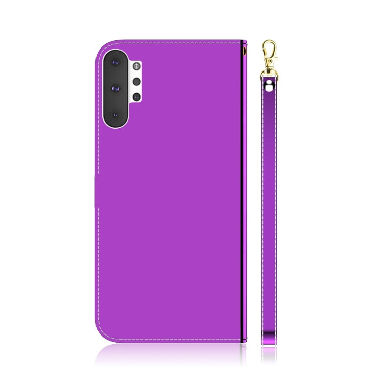 For Galaxy Note 10+ Imitated Mirror Surface Horizontal Flip Leather Case with Holder & Card Slots & Wallet & Lanyard