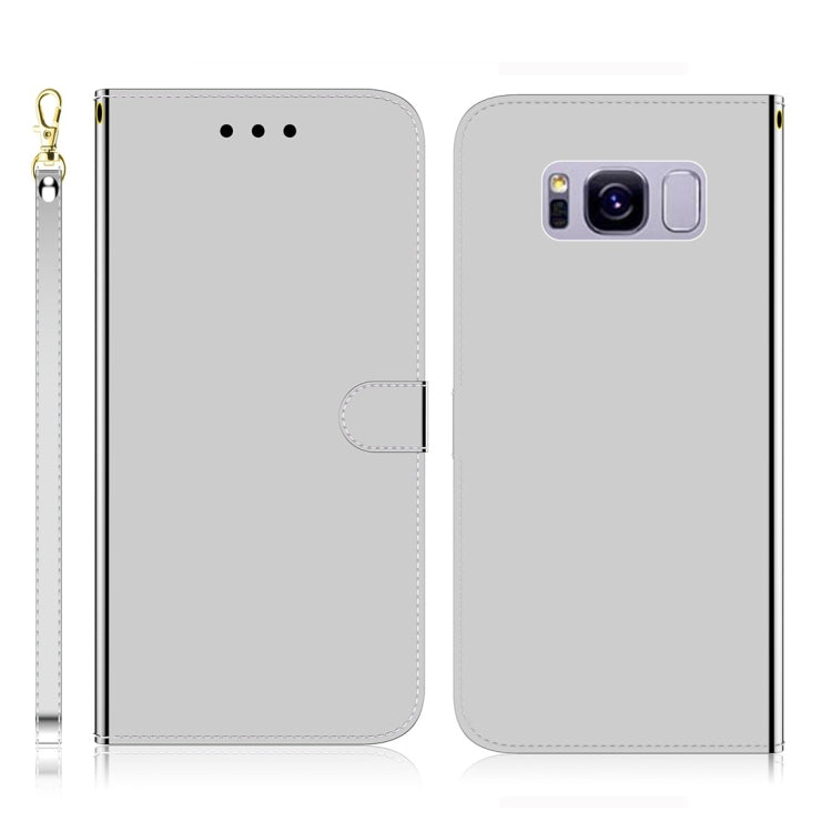 For Galaxy S8 Imitated Mirror Surface Horizontal Flip Leather Case with Holder & Card Slots & Wallet & Lanyard