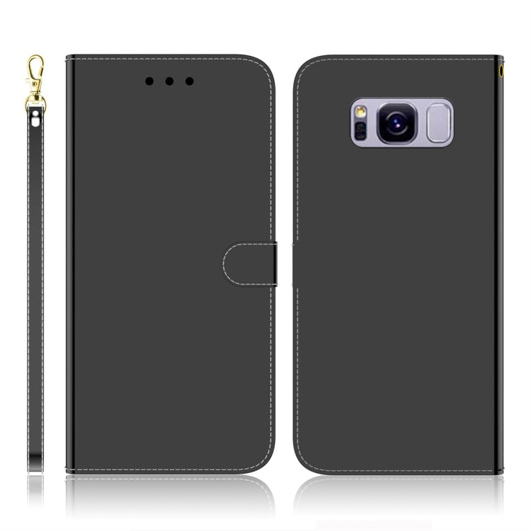 For Galaxy S8 Imitated Mirror Surface Horizontal Flip Leather Case with Holder & Card Slots & Wallet & Lanyard