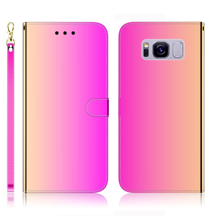 For Galaxy S8 Imitated Mirror Surface Horizontal Flip Leather Case with Holder & Card Slots & Wallet & Lanyard