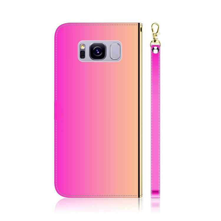 For Galaxy S8+ Imitated Mirror Surface Horizontal Flip Leather Case with Holder & Card Slots & Wallet & Lanyard