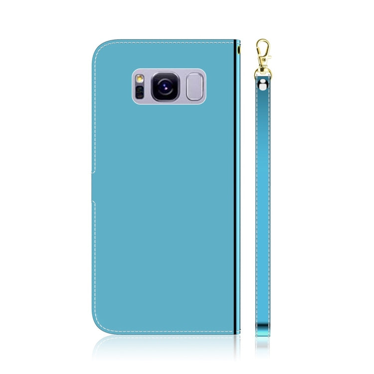 For Galaxy S8+ Imitated Mirror Surface Horizontal Flip Leather Case with Holder & Card Slots & Wallet & Lanyard