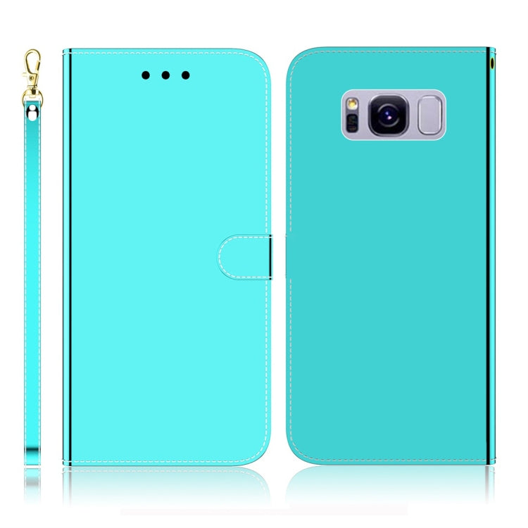 For Galaxy S8+ Imitated Mirror Surface Horizontal Flip Leather Case with Holder & Card Slots & Wallet & Lanyard