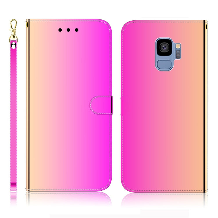 For Galaxy S9 Imitated Mirror Surface Horizontal Flip Leather Case with Holder & Card Slots & Wallet & Lanyard