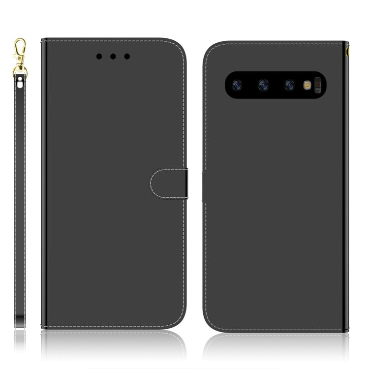 For Galaxy S10 Imitated Mirror Surface Horizontal Flip Leather Case with Holder & Card Slots & Wallet & Lanyard