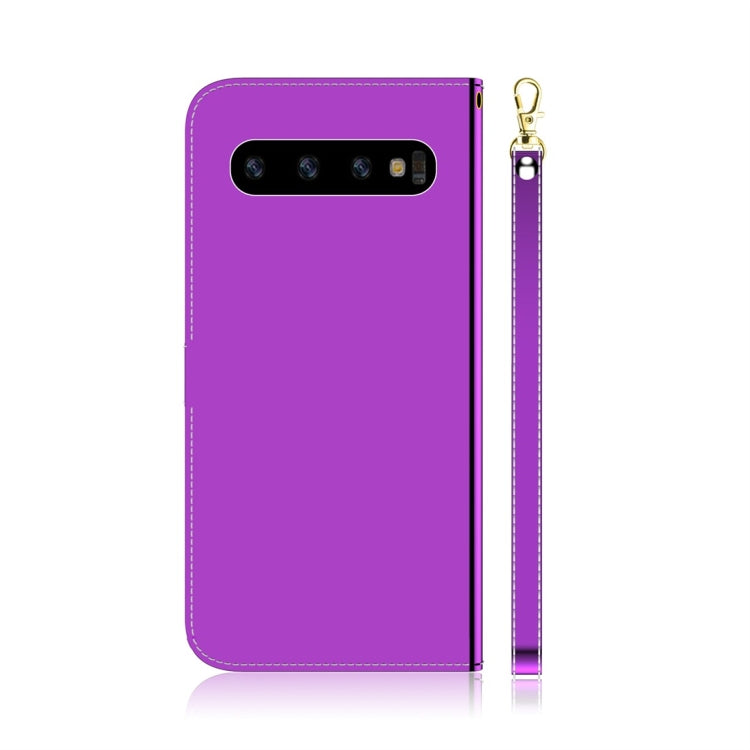 For Galaxy S10 Imitated Mirror Surface Horizontal Flip Leather Case with Holder & Card Slots & Wallet & Lanyard