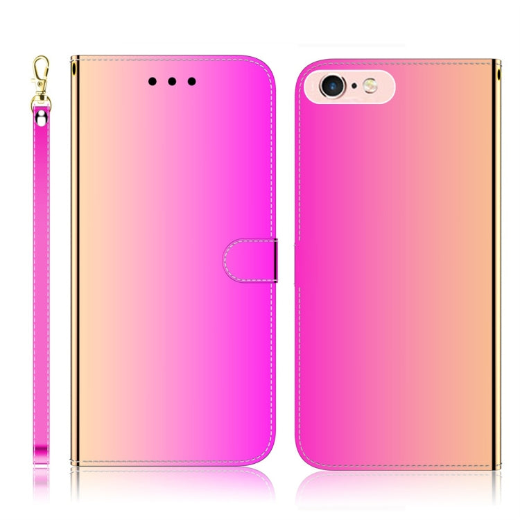 For iPhone 6 Plus / 6s Plus Imitated Mirror Surface Horizontal Flip Leather Case with Holder & Card Slots & Wallet & Lanyard