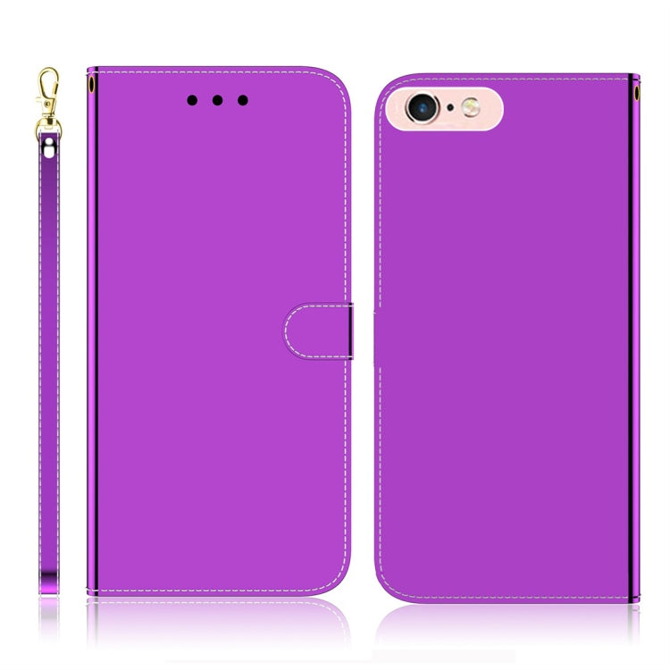 For iPhone 6 Plus / 6s Plus Imitated Mirror Surface Horizontal Flip Leather Case with Holder & Card Slots & Wallet & Lanyard