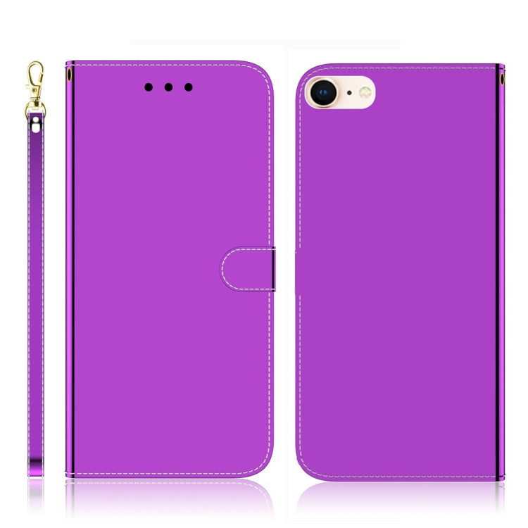 For iPhone 7 / 8 Imitated Mirror Surface Horizontal Flip Leather Case with Holder & Card Slots & Wallet & Lanyard