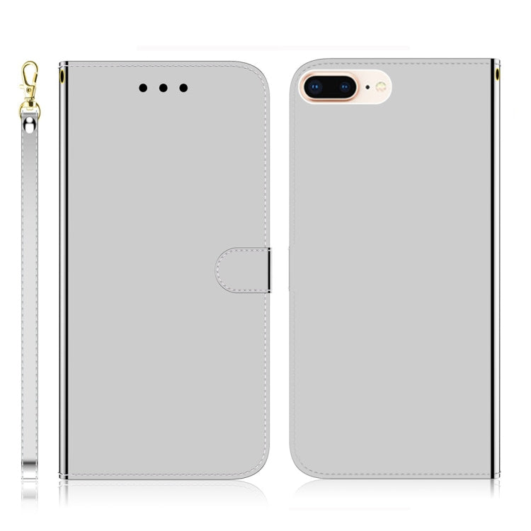 For iPhone 7 Plus / 8 Plus Imitated Mirror Surface Horizontal Flip Leather Case with Holder & Card Slots & Wallet & Lanyard