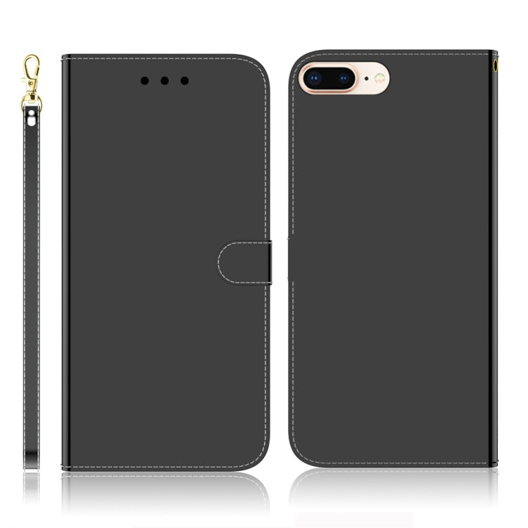 For iPhone 7 Plus / 8 Plus Imitated Mirror Surface Horizontal Flip Leather Case with Holder & Card Slots & Wallet & Lanyard