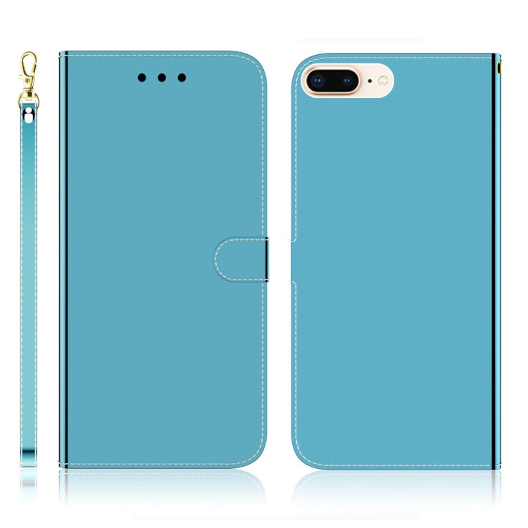 For iPhone 7 Plus / 8 Plus Imitated Mirror Surface Horizontal Flip Leather Case with Holder & Card Slots & Wallet & Lanyard
