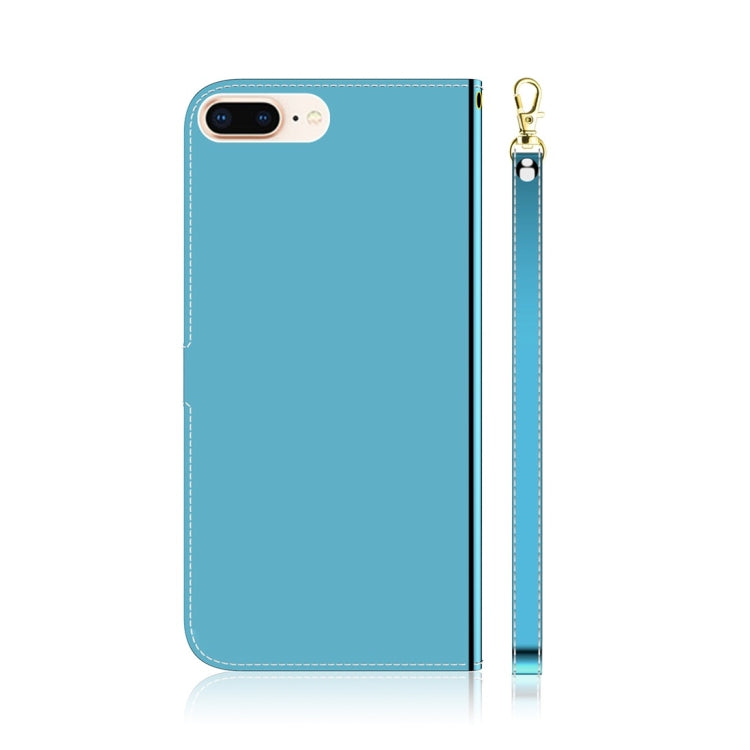 For iPhone 7 Plus / 8 Plus Imitated Mirror Surface Horizontal Flip Leather Case with Holder & Card Slots & Wallet & Lanyard